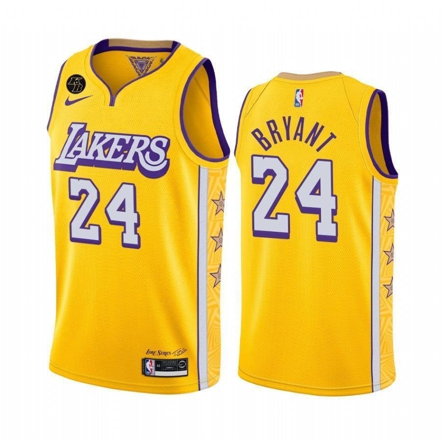 Mamba Forever Kobe Bryant Los Angeles Lakers Yellow City 24 Unisex Jersey