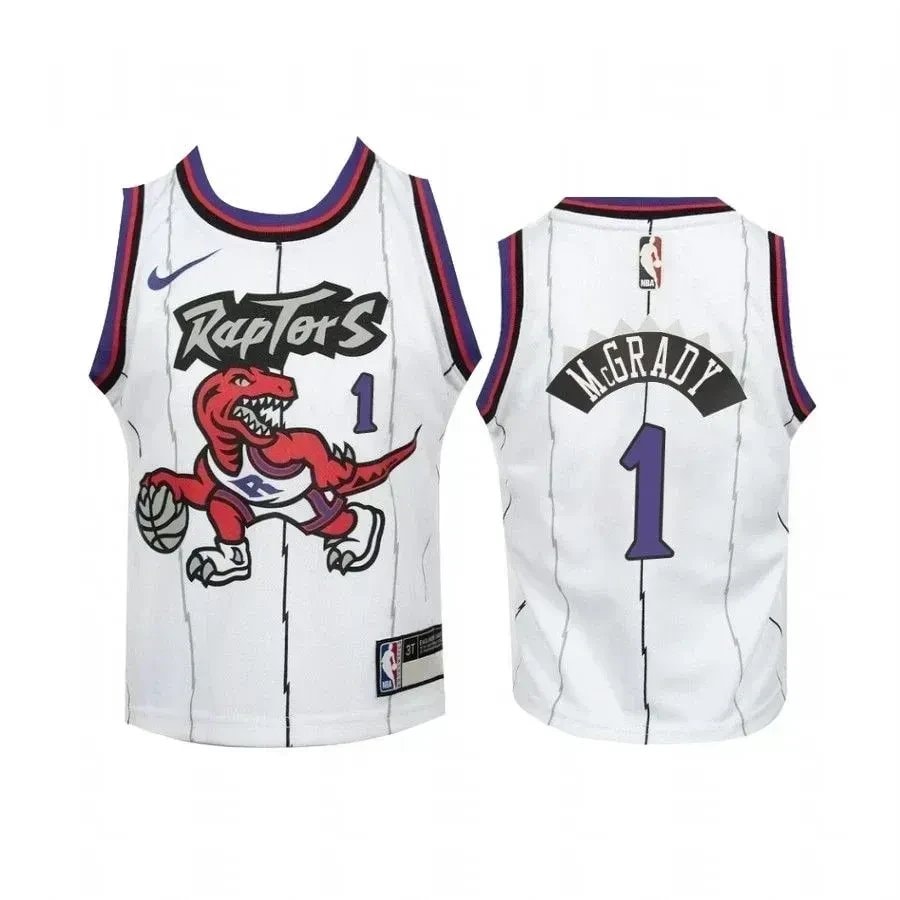 Youth Tracy Mcgrady Basketball Team Kids White Hardwood Classics Jersey