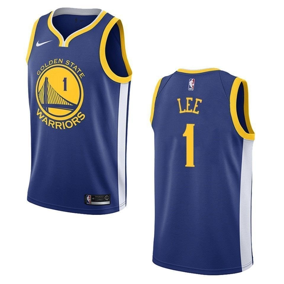 Men's Golden State Warriors Damion Lee Icon Swingman Jersey Blue S-3XL