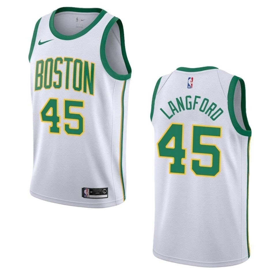 Men's Basketball Team 45 Romeo Langford City Swingman Jersey - White