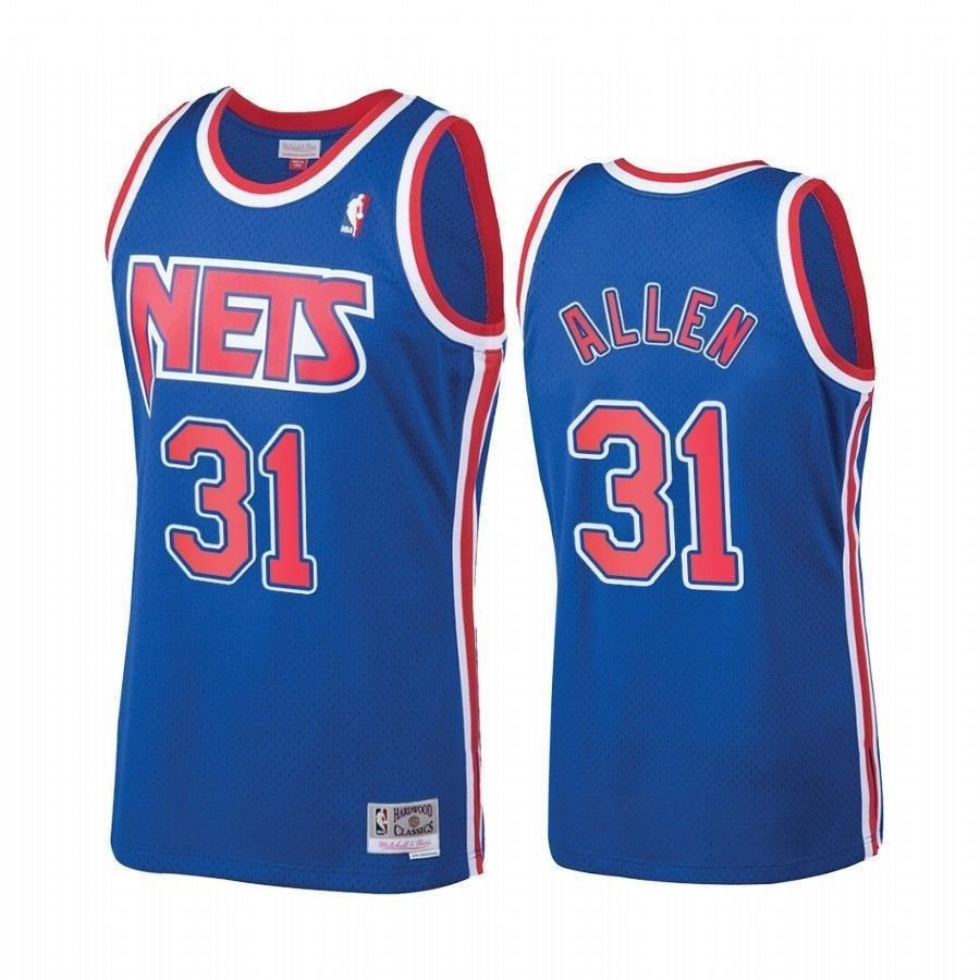 Men's Jarrett Allen New Jersey Nets 1992-93 Hardwood Classics Royal Jersey