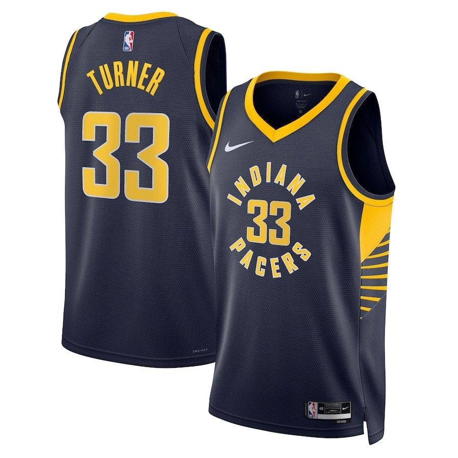 Myles Turner 33 Indiana Pacers Unisex Swingman Jersey Icon Edition Navy