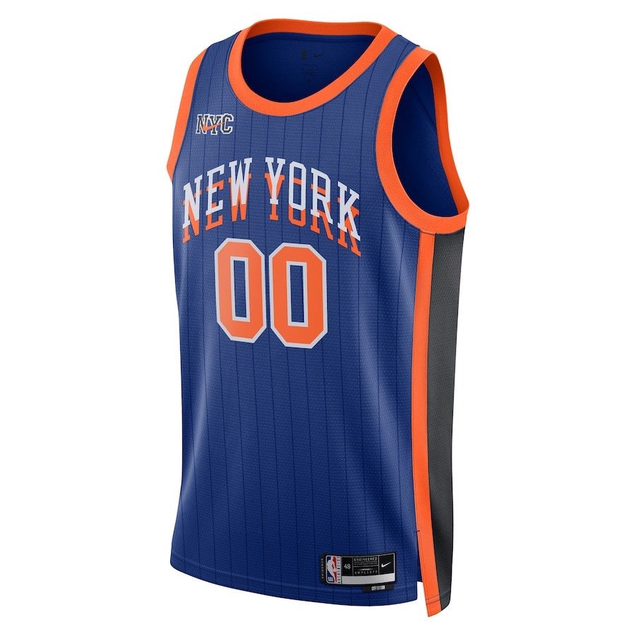 New York Knicks 2023/24 City Edition Swingman Custom Jersey Blue Unisex