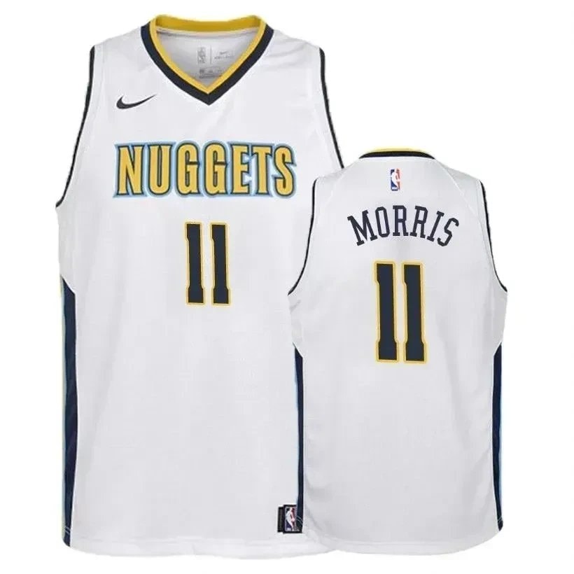 Youth Nuggets Monte Morris 11 Association White Jersey - Unisex Basketball Jersey