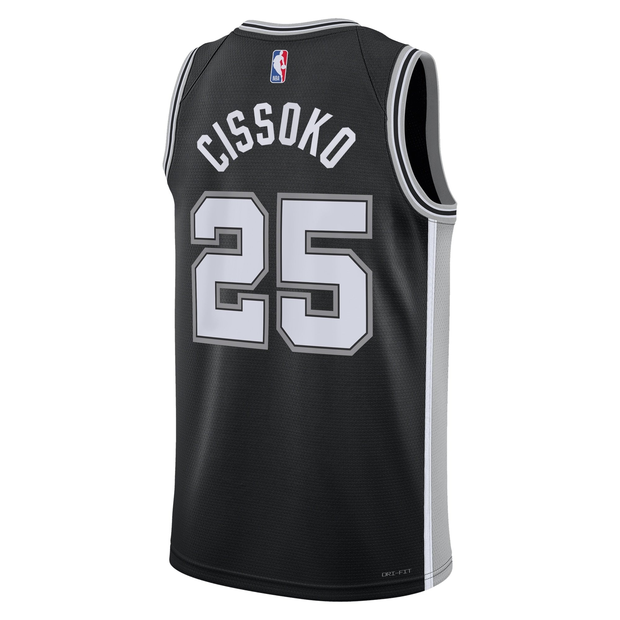 San Antonio Spurs Icon Edition Swingman Jersey Black Sidy Cissoko Unisex