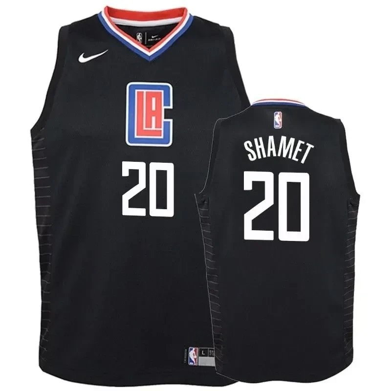 Youth Landry Shamet 20 18-19 Clippers State Black Jersey
