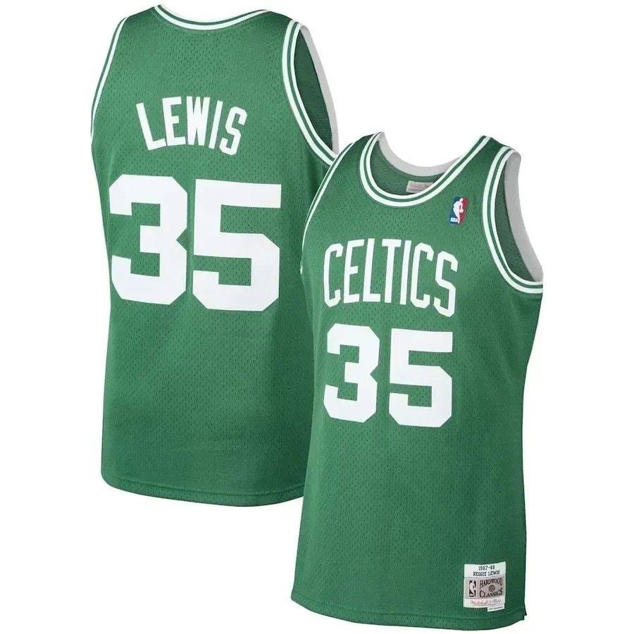 Reggie Lewis Boston Celtics Mitchell & Ness 1987-88 Hardwood Classics Swingman Jersey - Kelly Green