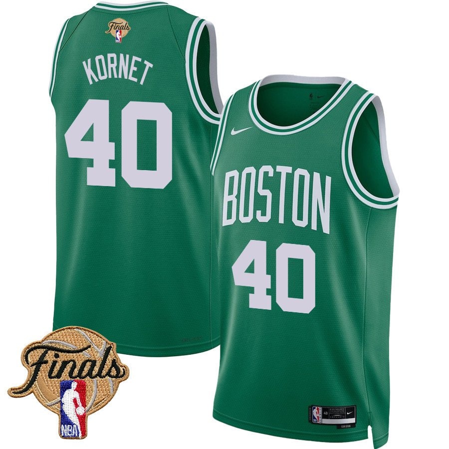 Luke Kornet 40 Boston Celtics 2024 Finals Patch Icon Edition Jersey Kelly Green