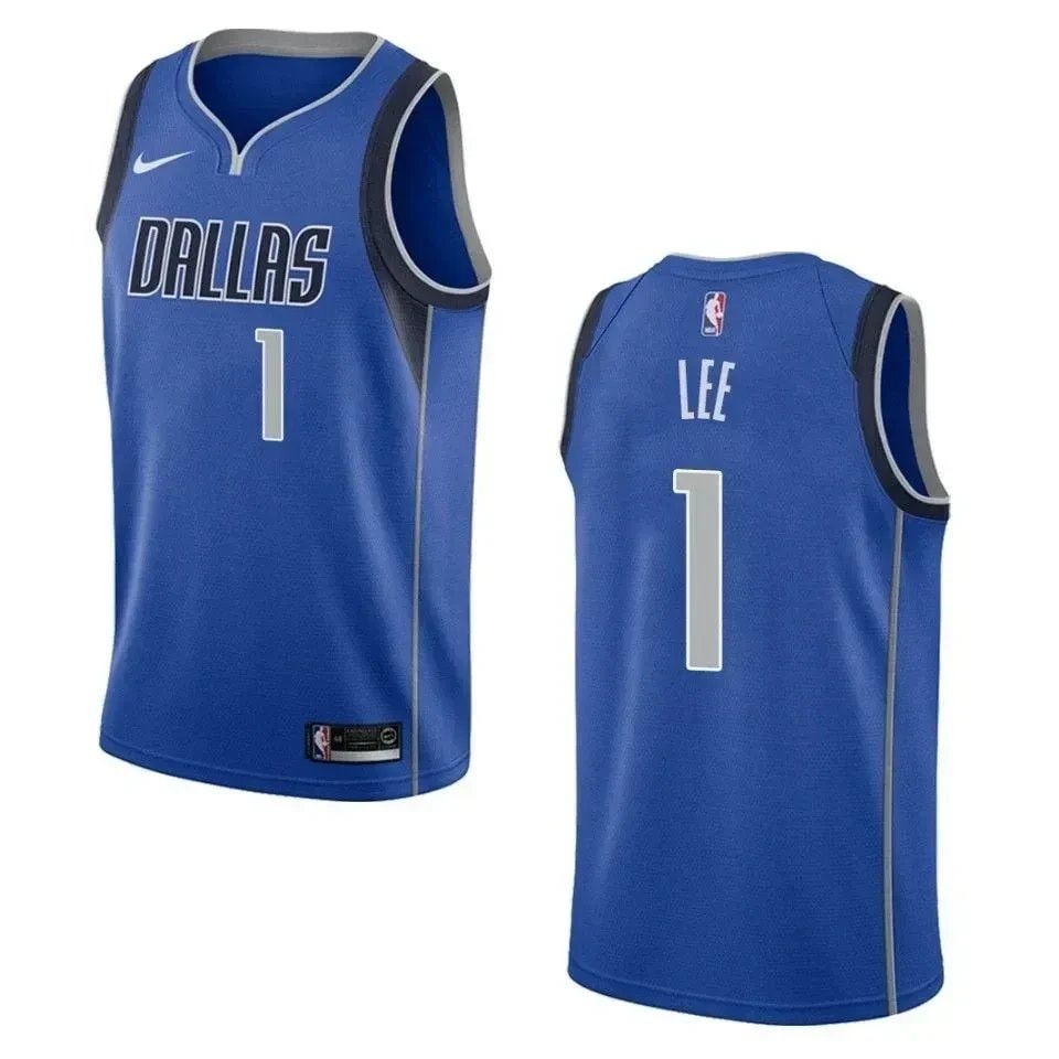 Men's Dallas Mavericks Courtney Lee Icon Swingman Jersey Blue - 100% Polyester