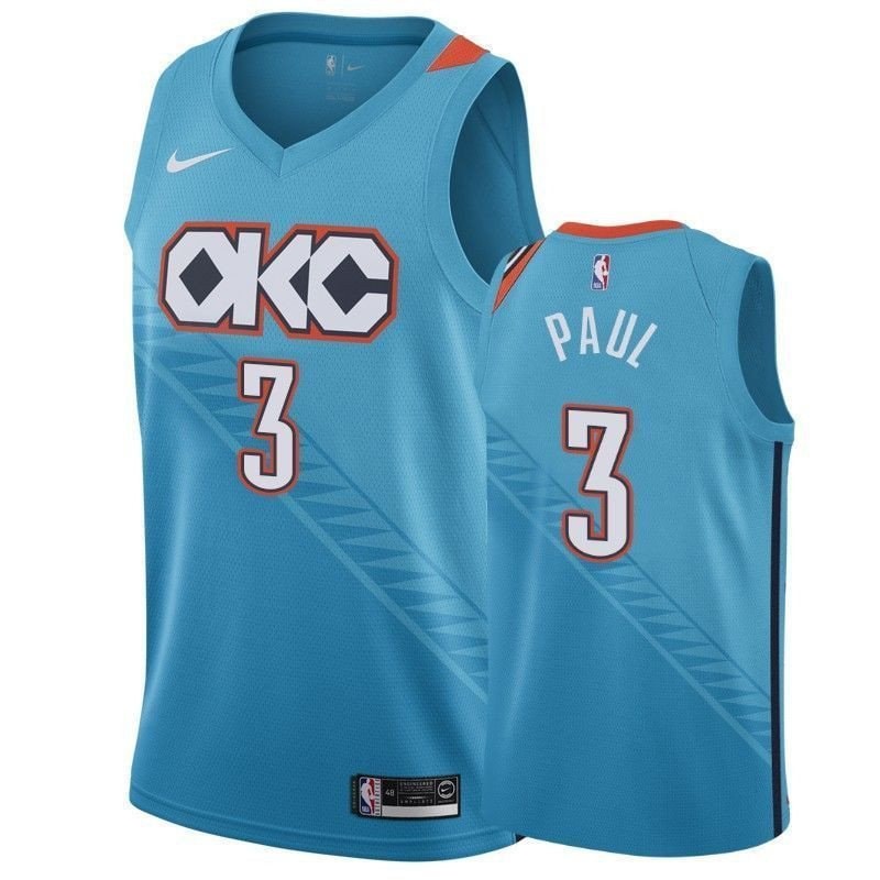 Oklahoma City Thunder Chris Paul 3 City Men's Multicolor Jersey