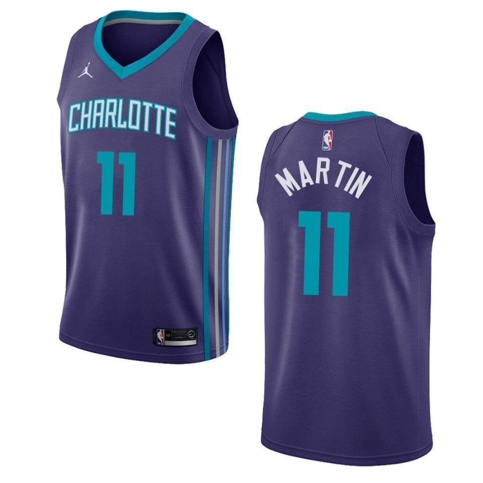 Men's Charlotte Hornets Cody Martin #11 Statement Swingman Jersey Purple