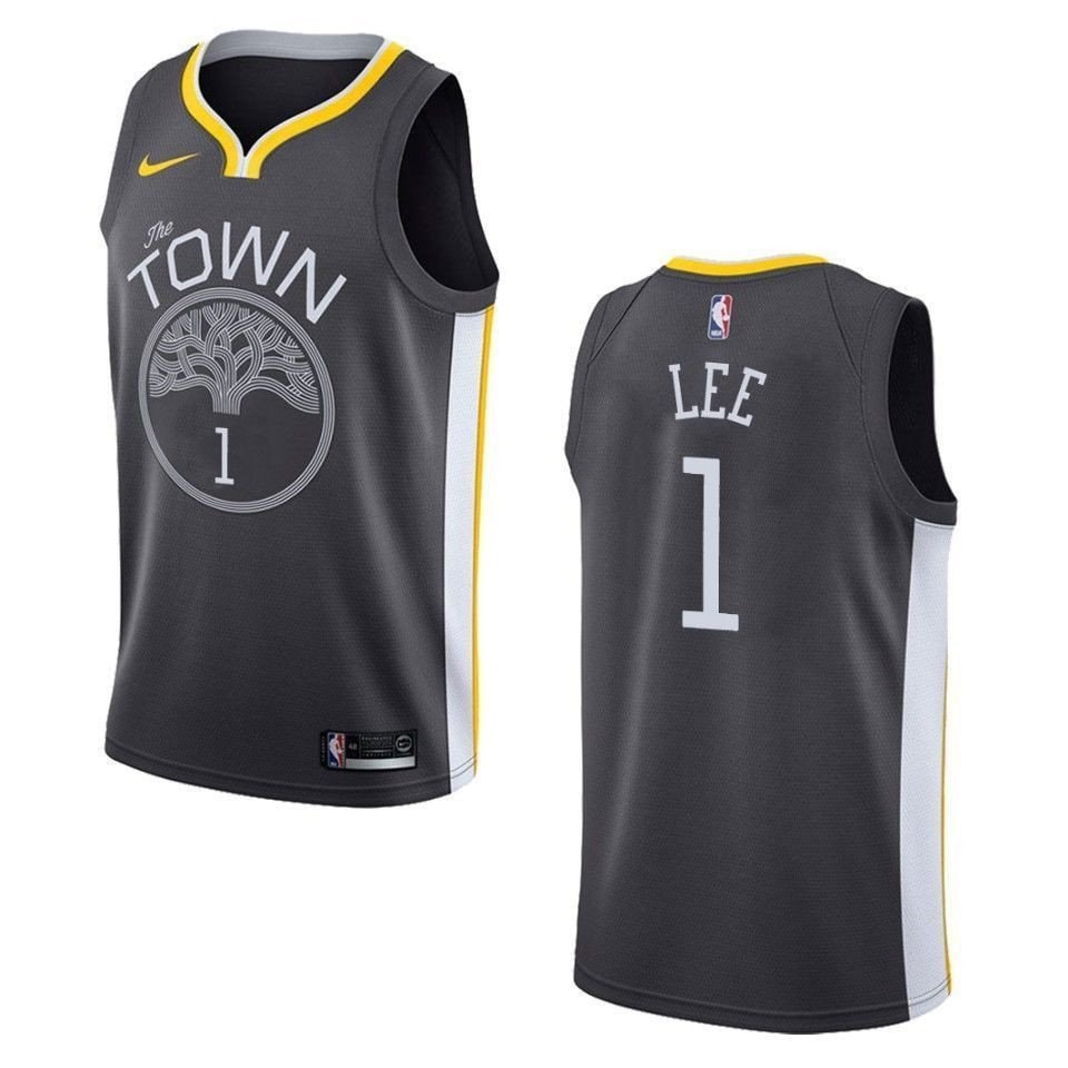 Men's Golden State Warriors Damion Lee Statement Swingman Jersey Black