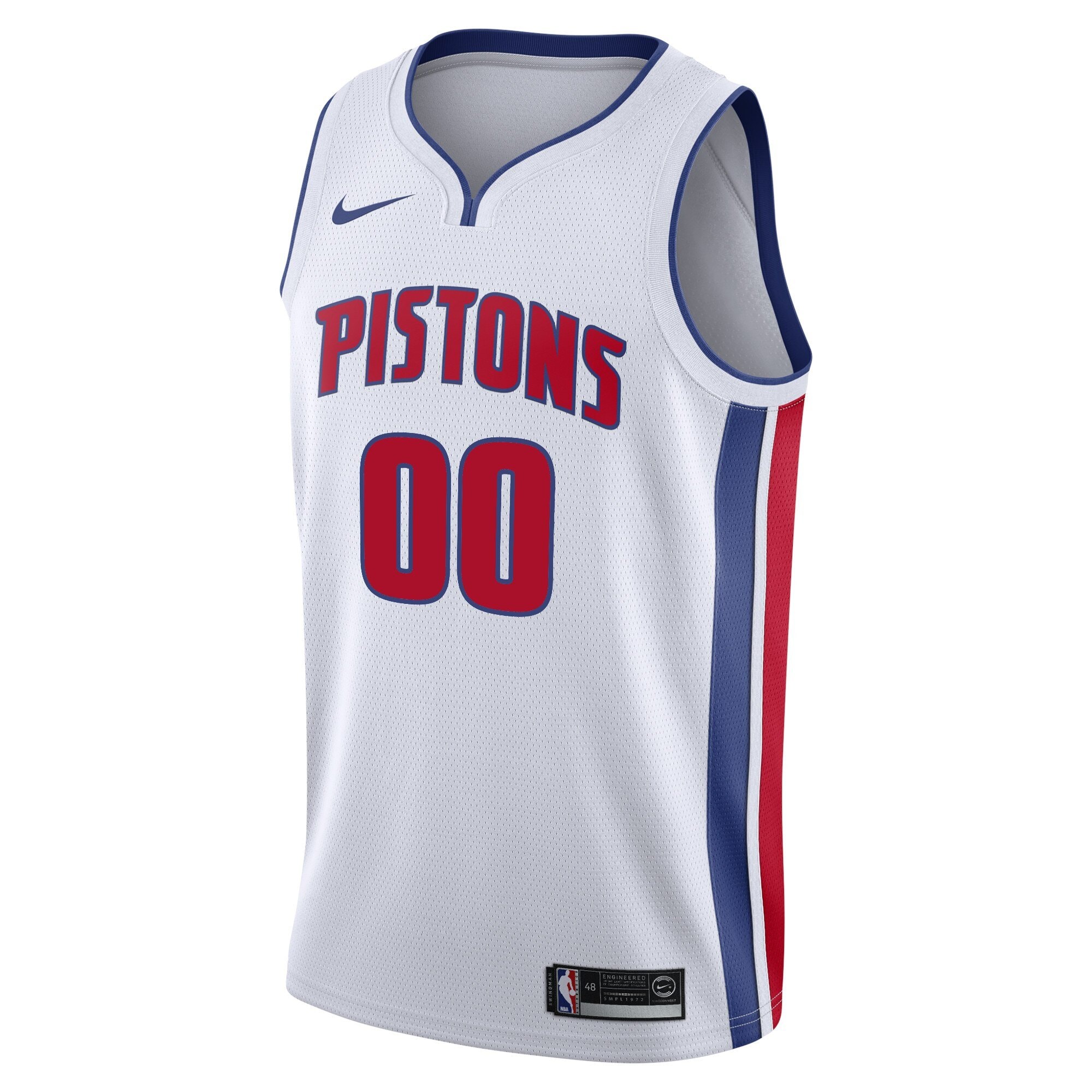 Detroit Pistons Association Swingman Custom Jersey Youth Unisex Multicolor