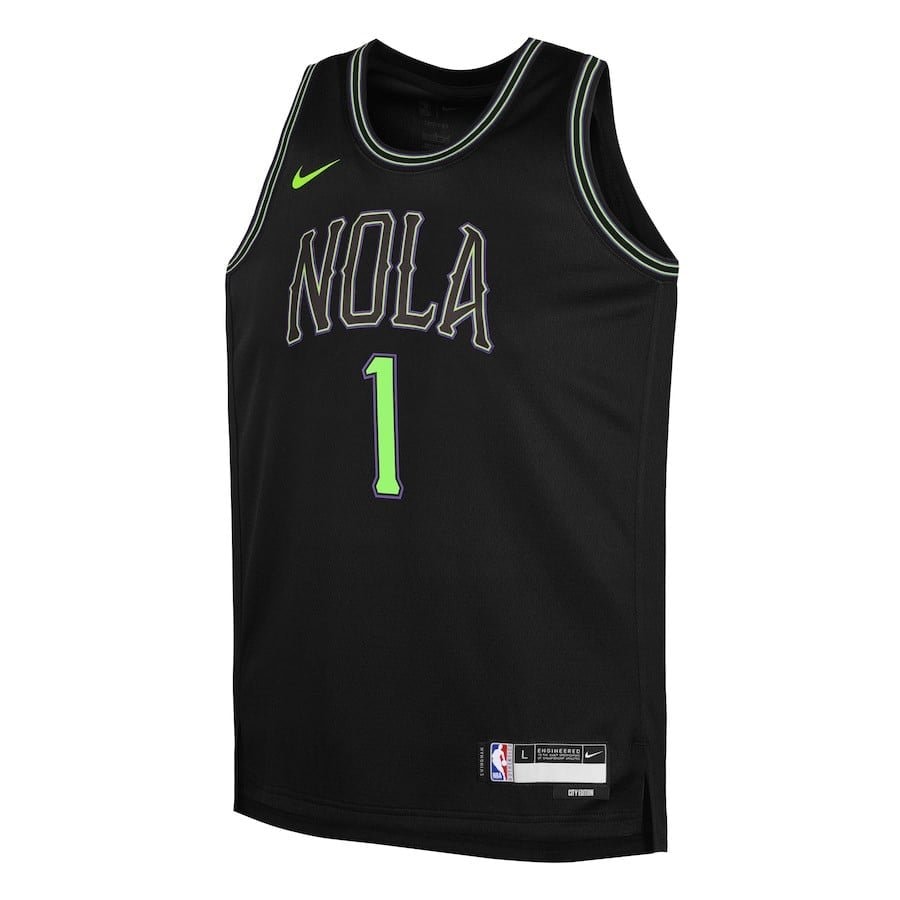 Zion Williamson New Orleans Pelicans 2023/24 City Edition Swingman Youth Jersey Black