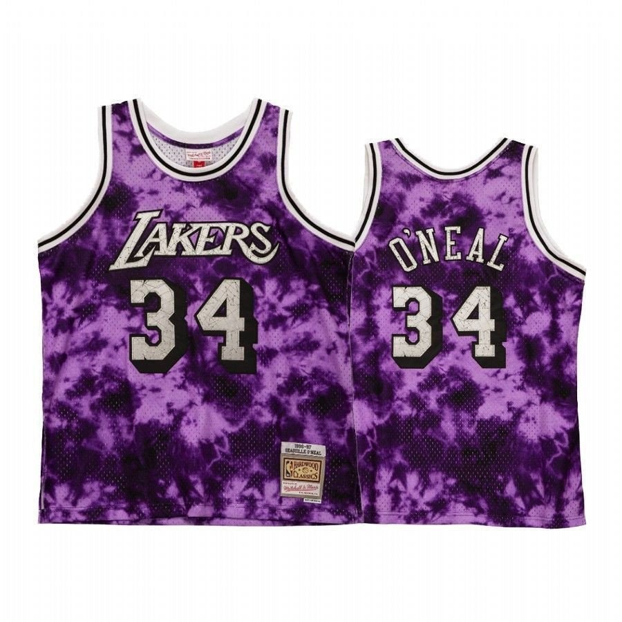 Men's Shaquille O'neal 34 Basketball Team Galaxy Jersey Purple