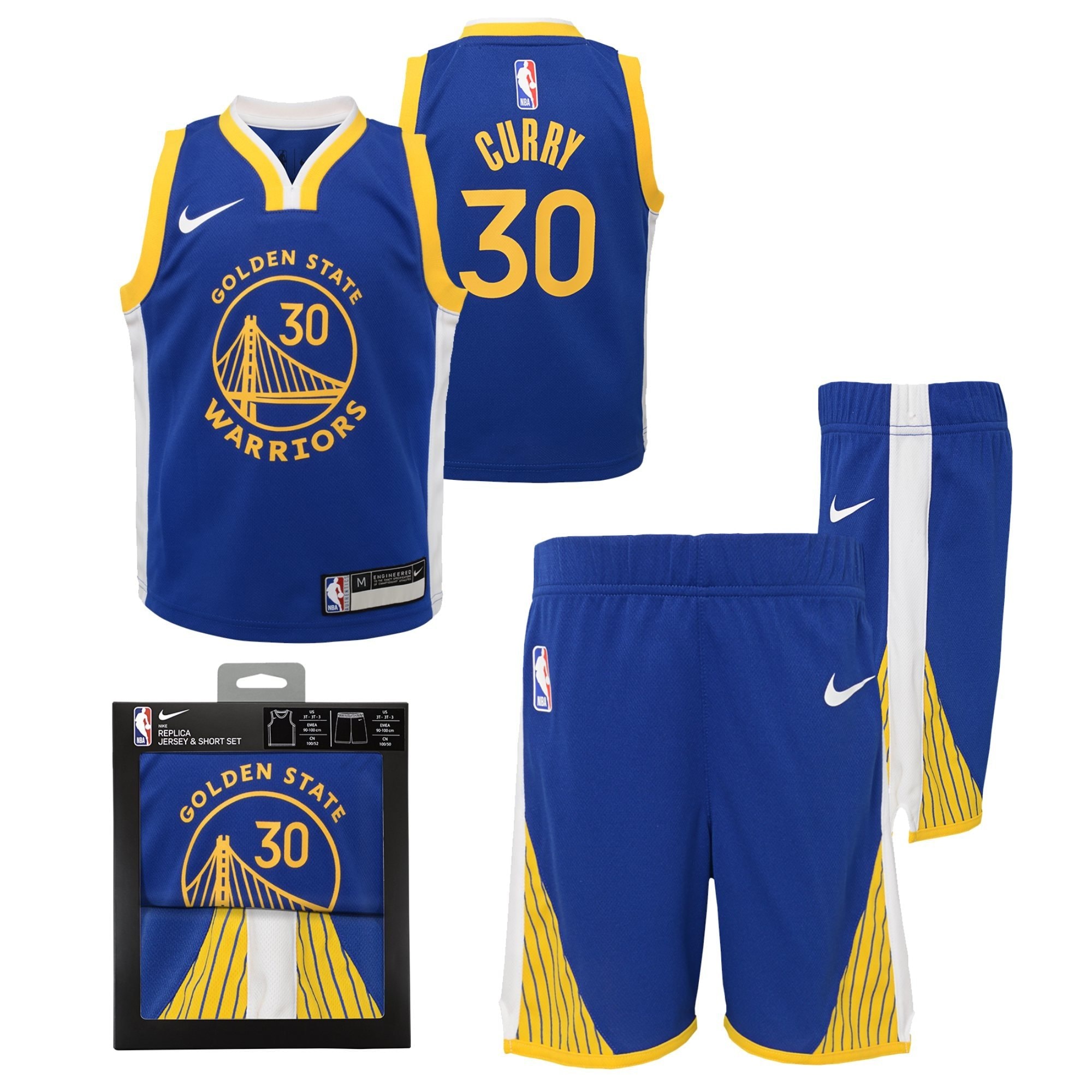 Golden State Warriors Icon Jersey Box Set Stephen Curry Toddler Unisex Multicolor