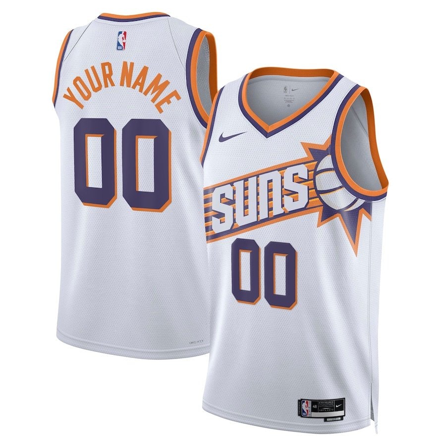 Phoenix Suns Swingman Custom Jersey White Association Edition Unisex