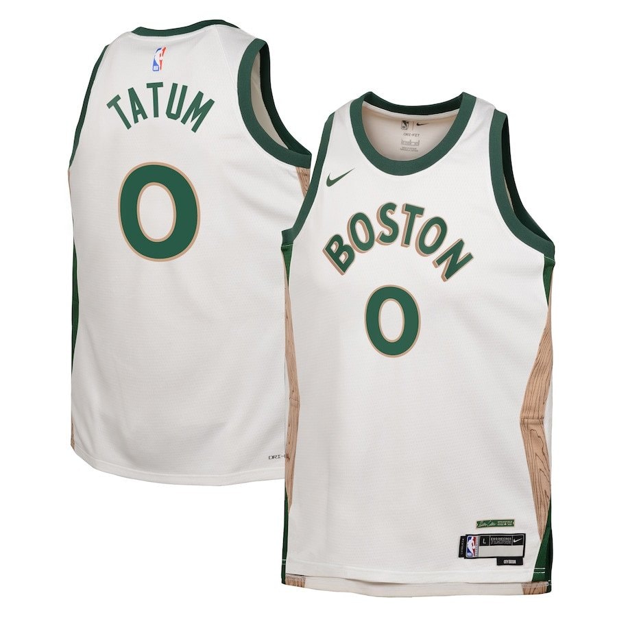 Jayson Tatum 0 Boston Celtics 2023/24 City Edition Swingman Youth Jersey White