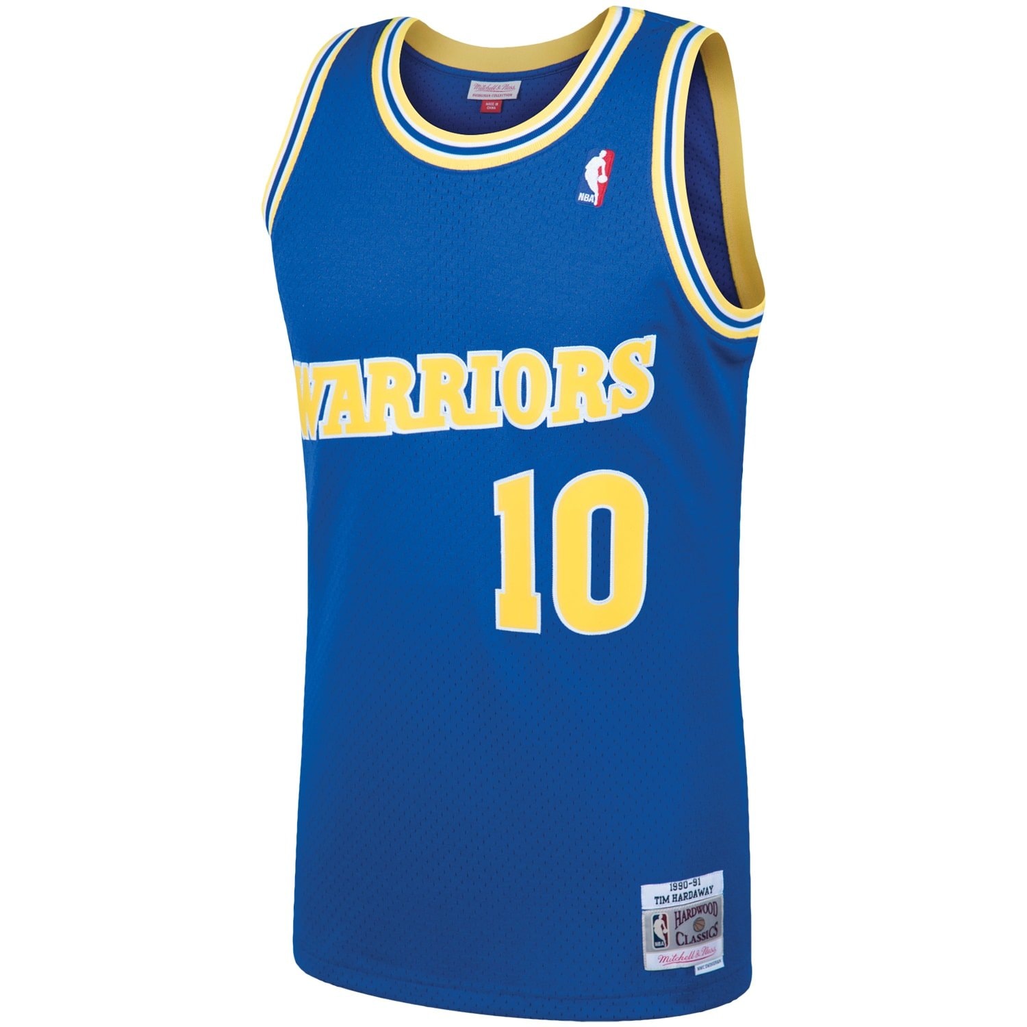 Men's Mitchell & Ness Tim Hardaway Royal Golden State Warriors 1990 Hardwood Classics Swingman Jersey