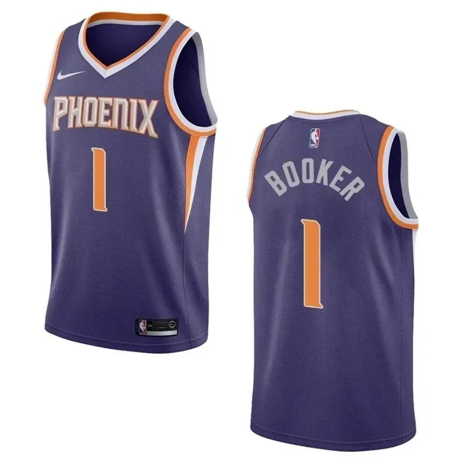 Men's Phoenix Suns Devin Booker Icon Swingman Jersey Purple - Size S-3XL
