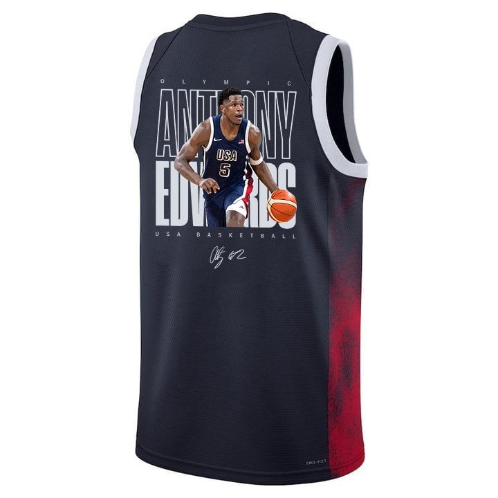 Stephen Curry 4 The Golden Boy Men's USA Basketball Unisex 2024 Swingman Player Jersey - Navy