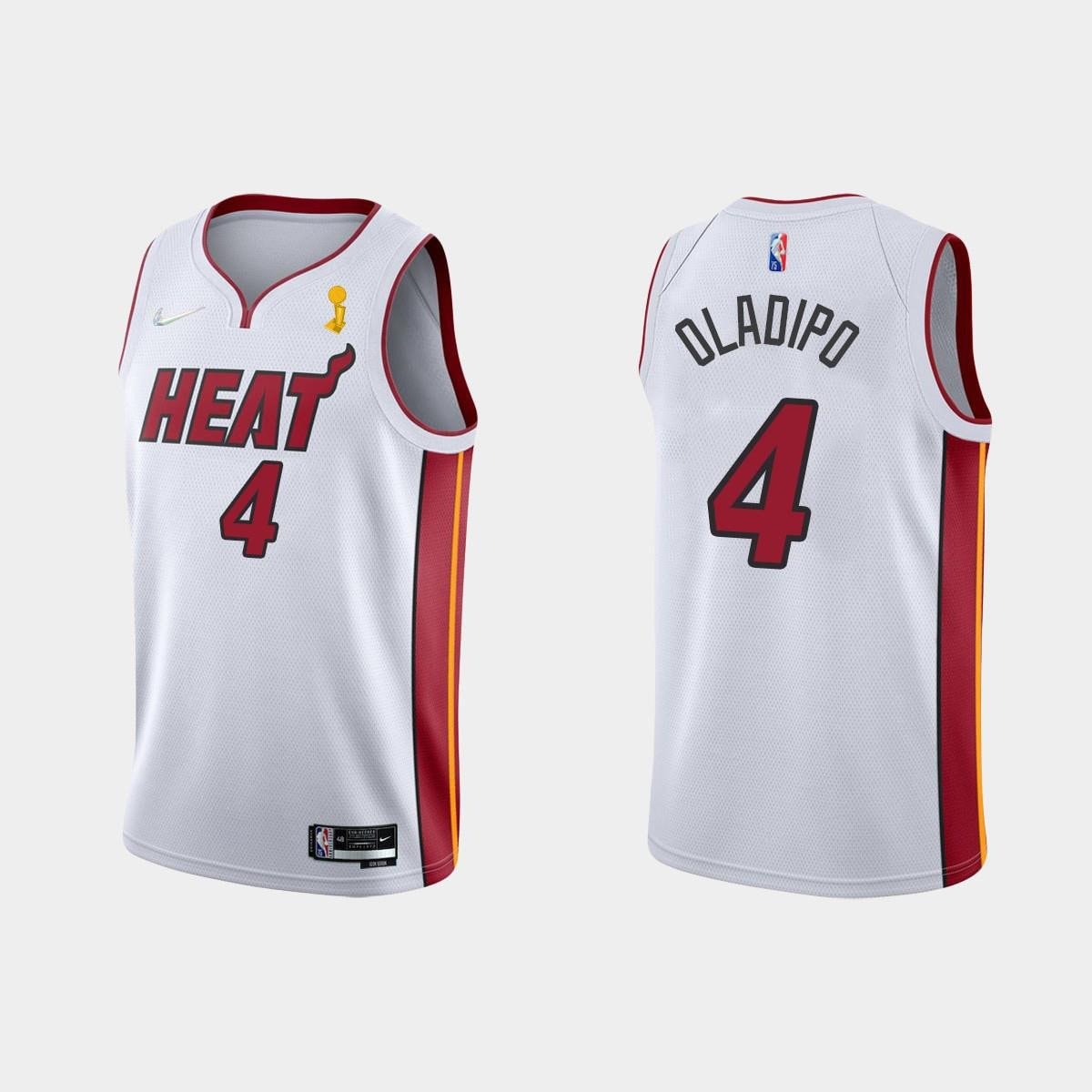 Basketball Team 4 Victor Oladipo Champions Cup 2023 Patch White Jersey