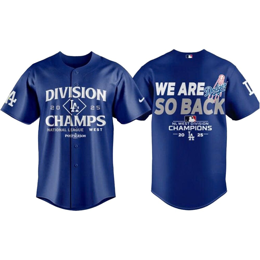 Baseball Team NL West Division Champions 2025 Baseball Jersey