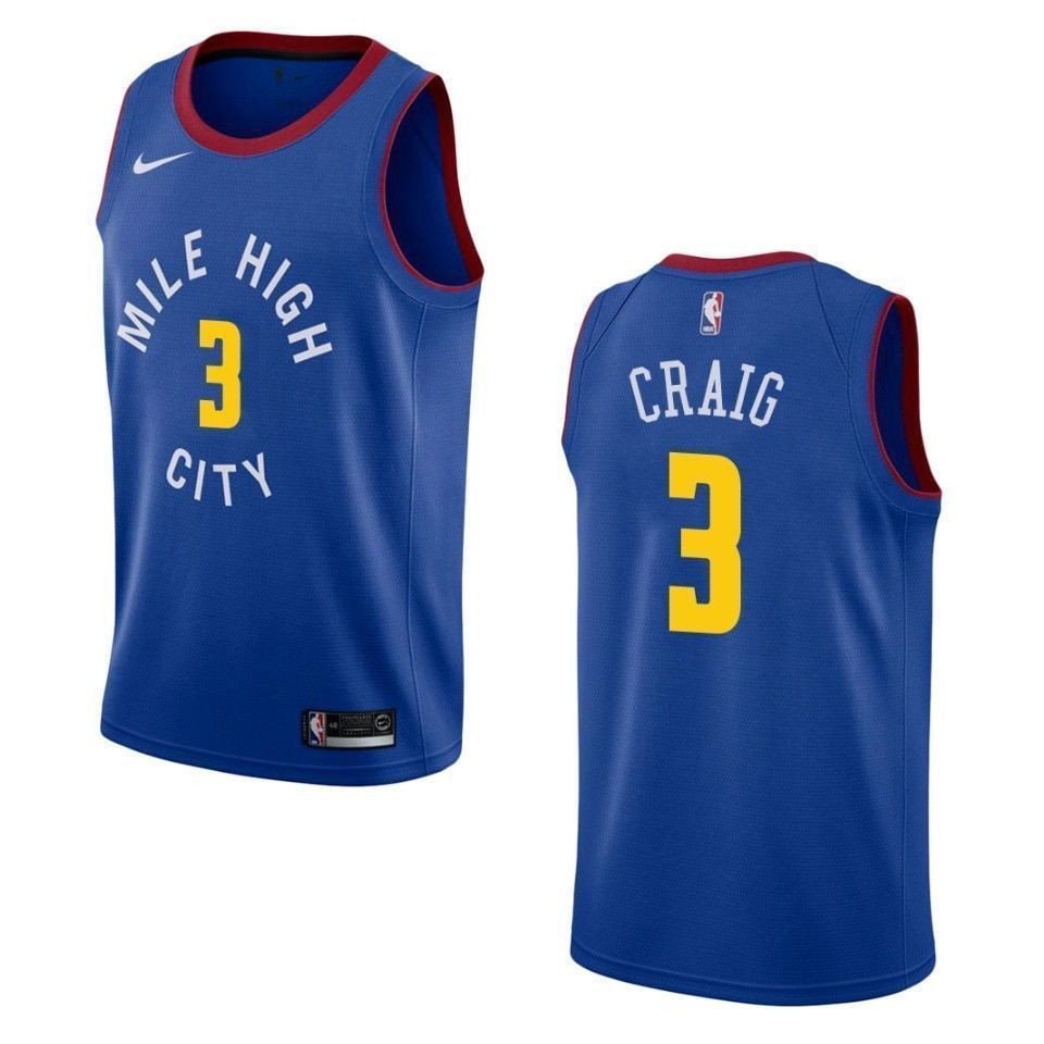 Men's Denver Nuggets Torrey Craig Statement Swingman Jersey Blue S-3XL