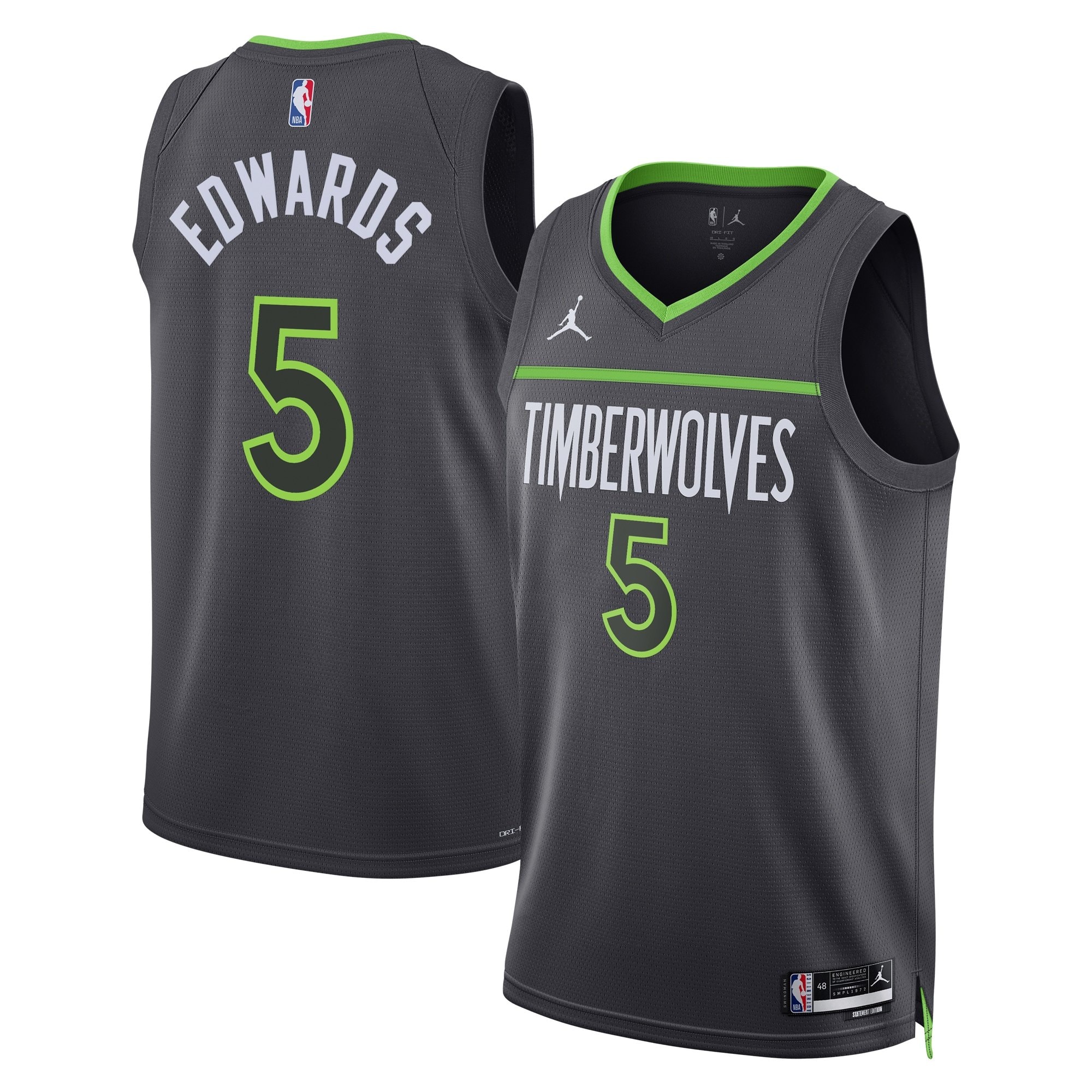 Minnesota Timberwolves Anthony Edwards Gray Statement Edition Swingman Jersey Unisex