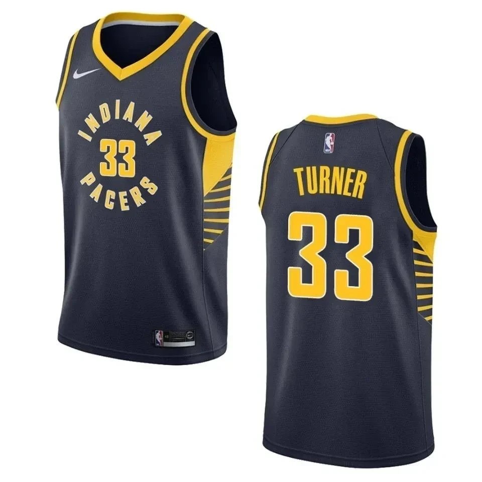 Men's Basketball Team 33 Myles Turner Icon Swingman Jersey - Navy