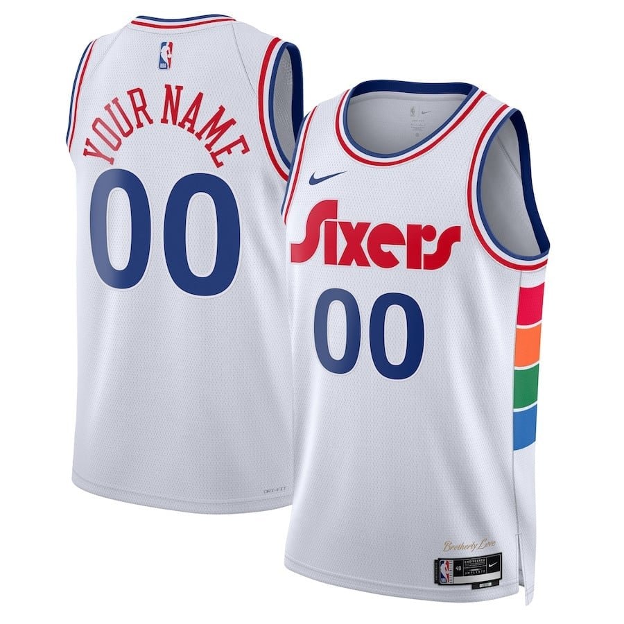 Philadelphia 76ers Unisex 2024/25 Custom Swingman Jersey City Edition White