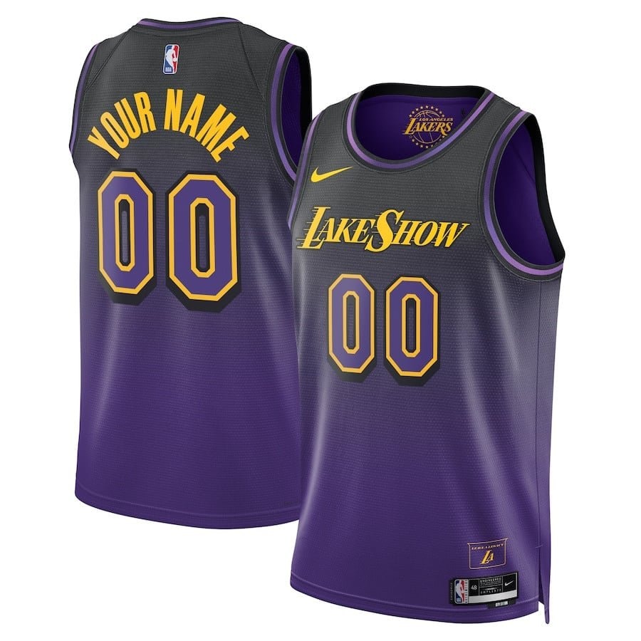 Los Angeles Lakers Unisex 2024/25 Custom Swingman Jersey City Edition Purple