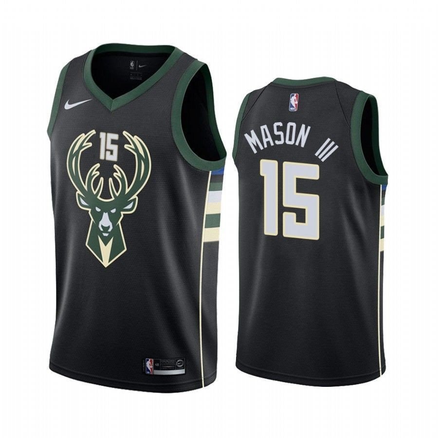 Men's Milwaukee Bucks Frank Mason III #15 Stitched Jersey Multicolor S-3XL