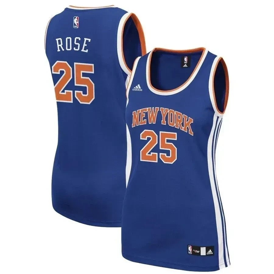 Derrick Rose New York Knicks Women's Jersey Royal Blue - Adult Sizes S-3XL