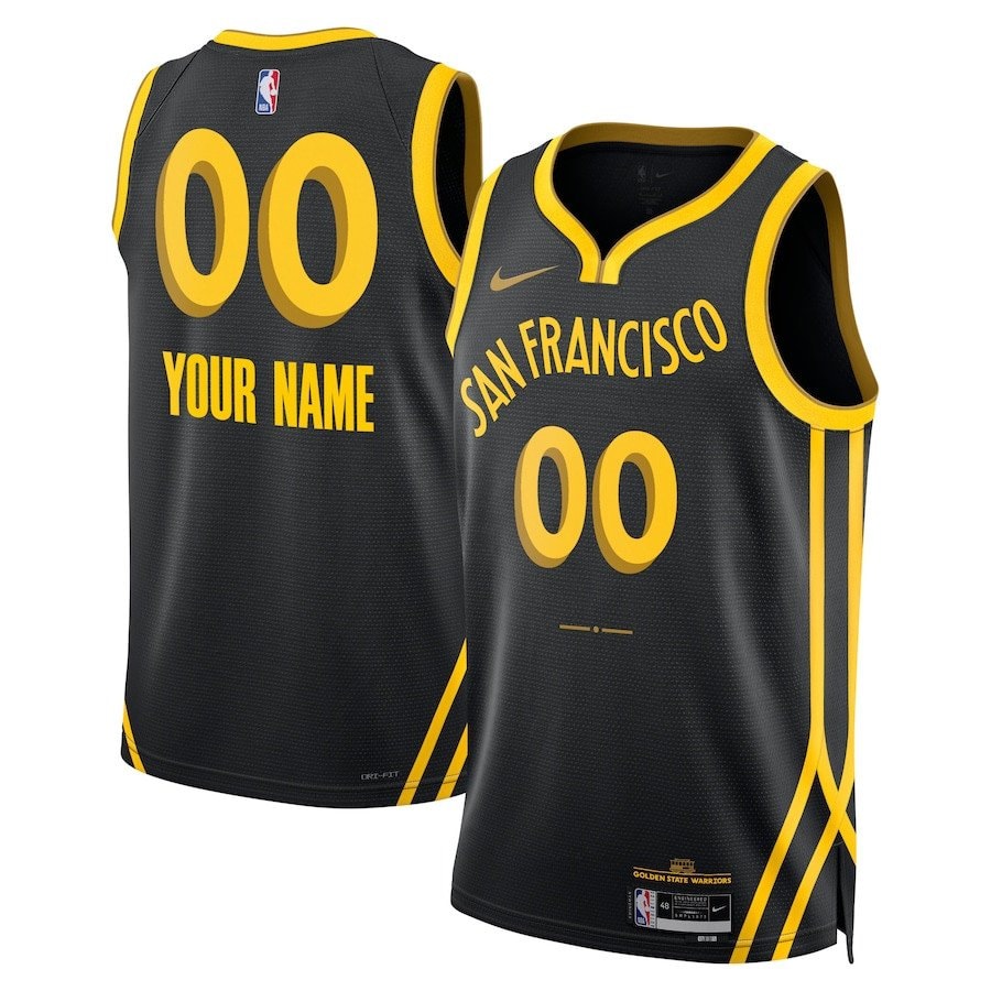 Golden State Warriors 2023/24 City Edition Swingman Custom Jersey Black Unisex