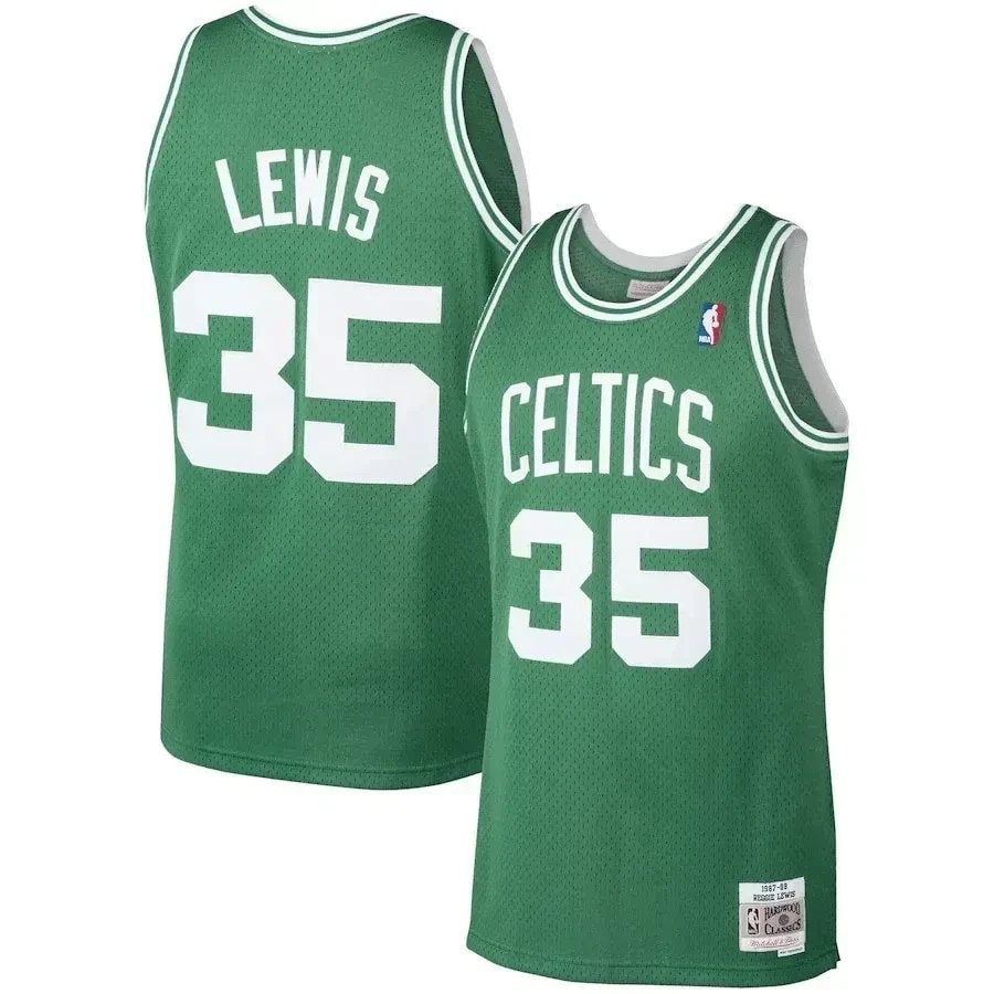 Reggie Lewis Boston Celtics Mitchell & Ness 1987-88 Hardwood Classics Swingman Jersey Kelly Green