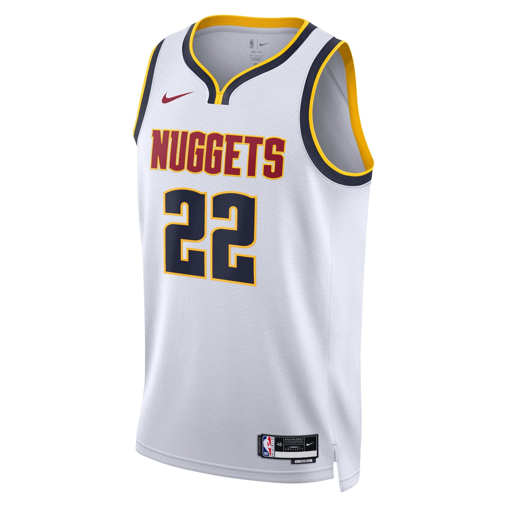 Denver Nuggets Association Edition Swingman Jersey White Zeke Nnaji Unisex