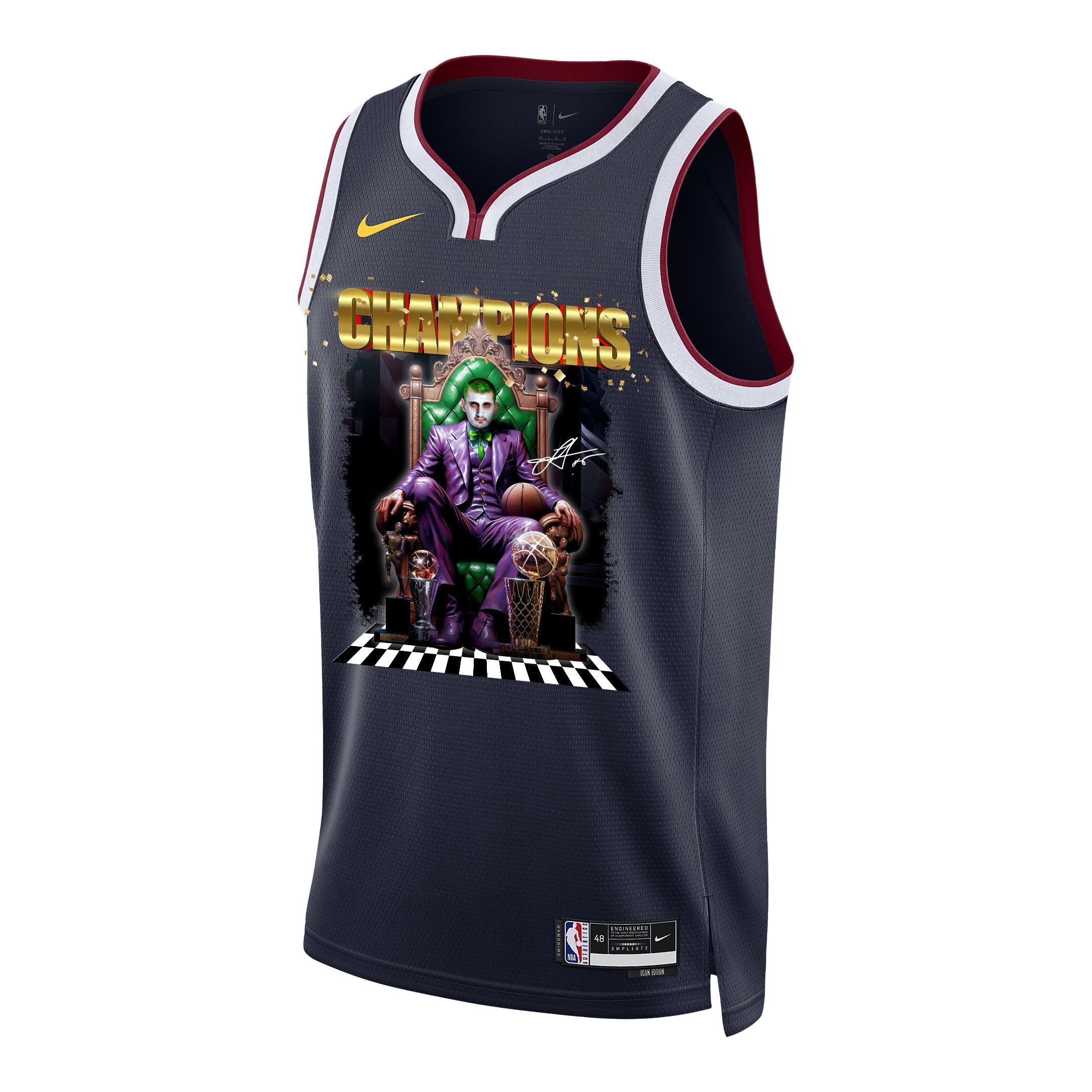 Nikola Jokic Denver Nuggets Big Joker 2023 NBA Finals Champions Swingman Jersey Black