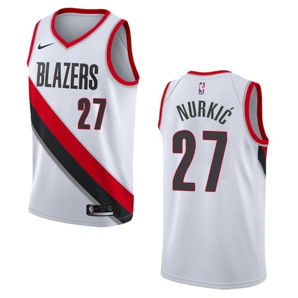 Men's Basketball Team 27 Jusuf Nurkic Association Swingman Jersey - White