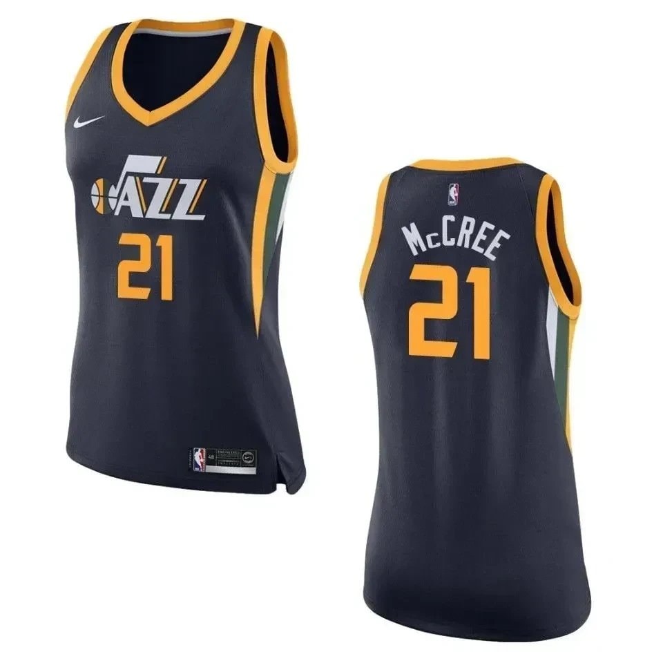 Women's Utah Jazz 21 Erik McCree Icon Swingman Jersey Navy