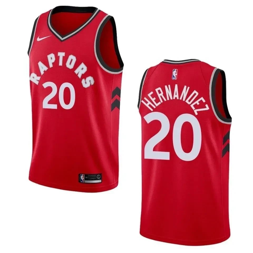 Men's Toronto Raptors Dewan Hernandez Icon Swingman Jersey Red S-3XL
