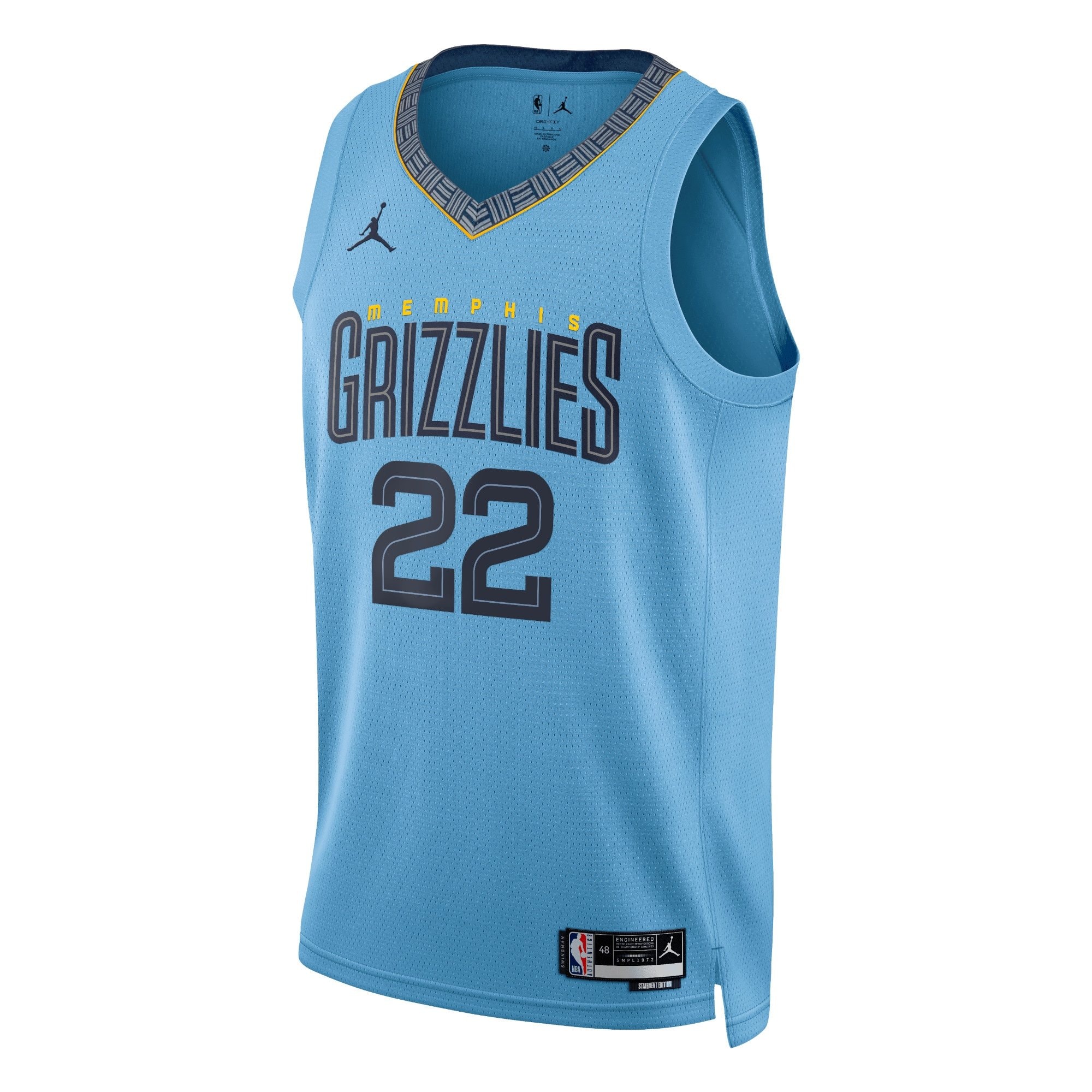 Memphis Grizzlies Jordan Statement Edition Swingman Jersey Light Blue Desmond Bane Unisex