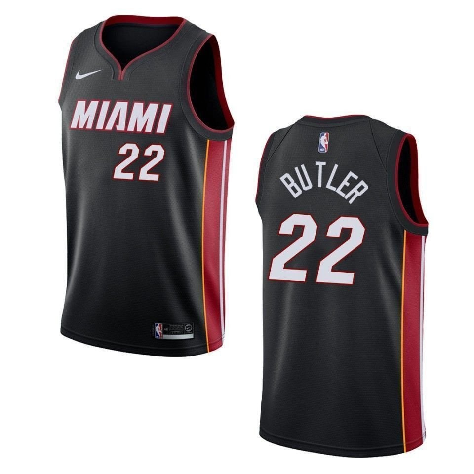 Men's Miami Heat Jimmy Butler 22 Icon Swingman Jersey Black - Polyester