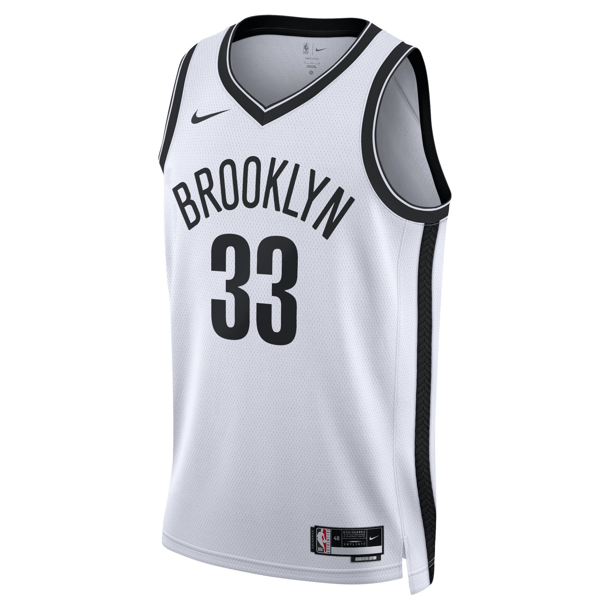 Brooklyn Nets Association Edition Swingman Jersey White Nic Claxton Unisex