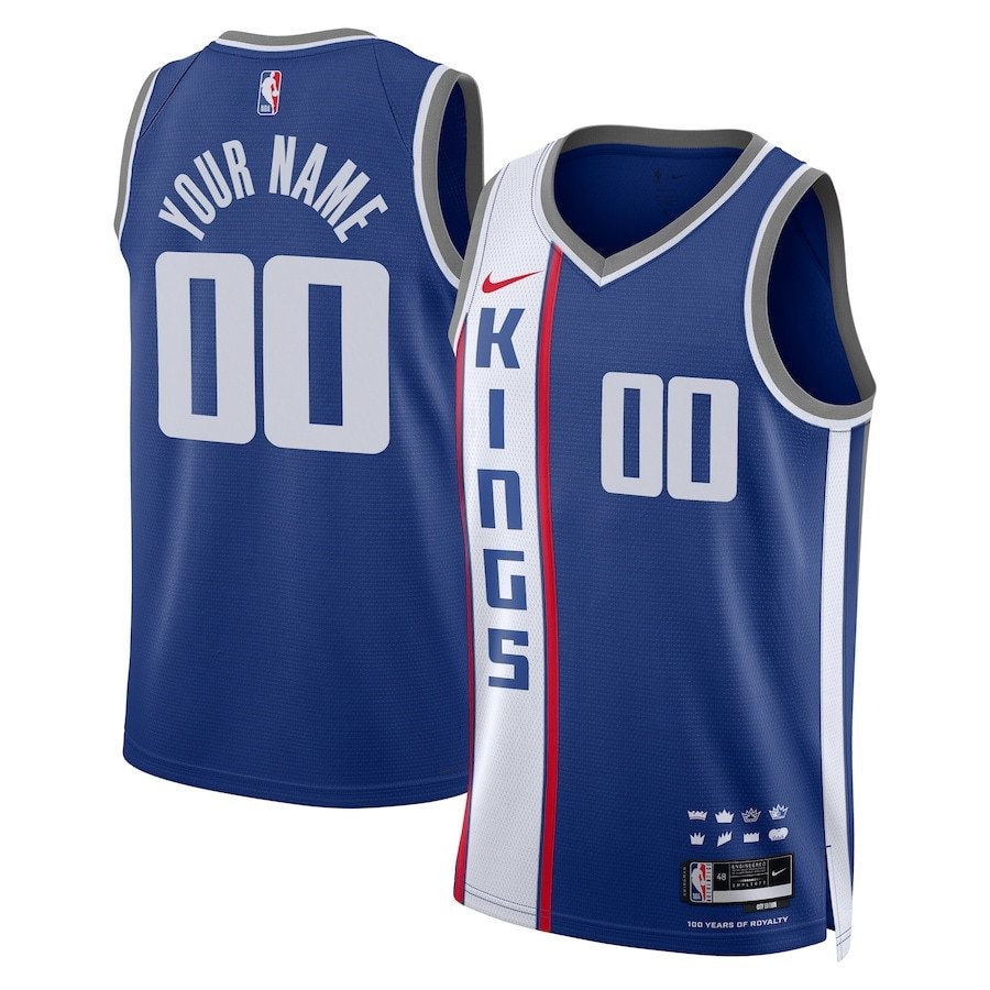 Sacramento Kings 2023/24 City Edition Swingman Custom Jersey Unisex Blue Multicolor
