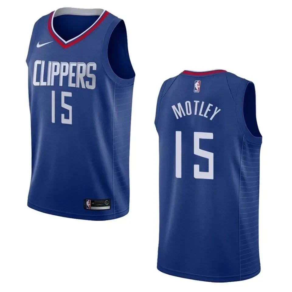 Men's Los Angeles Clippers Johnathan Motley #15 Icon Swingman Jersey Blue