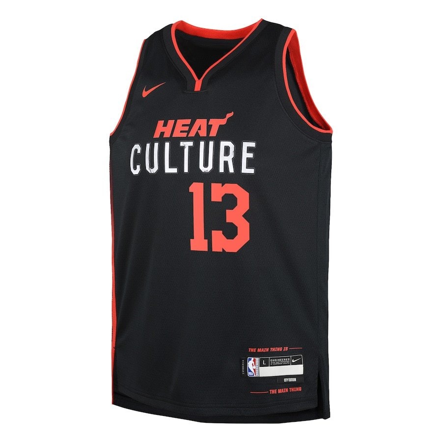 Bam Adebayo 13 Miami Heat 2023/24 City Edition Swingman Youth Jersey Black