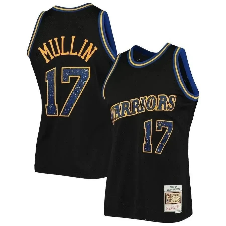 Chris Mullin Golden State Warriors Mitchell & Ness Rings Collection Swingman Jersey Black Multicolor