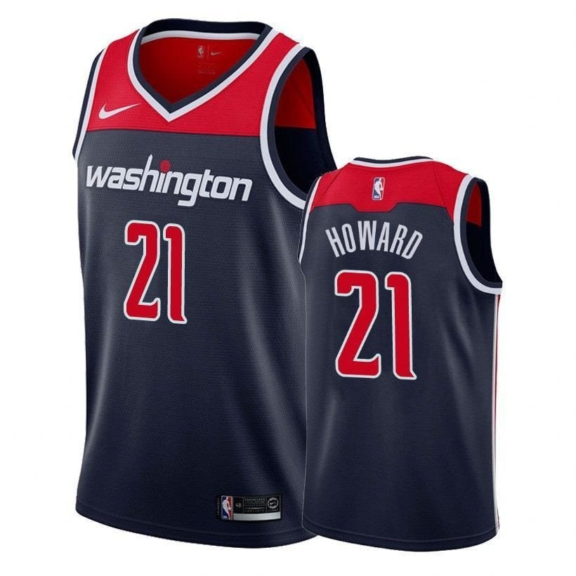 Men's Dwight Howard #21 Wizards Navy Basketball Jersey - Multicolor