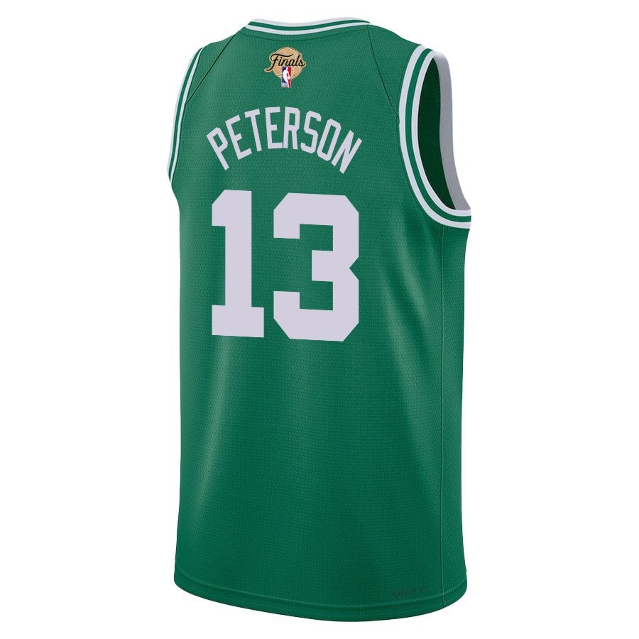 Drew Peterson 13 Boston Celtics 2024 Finals Patch Icon Edition Jersey Kelly Green